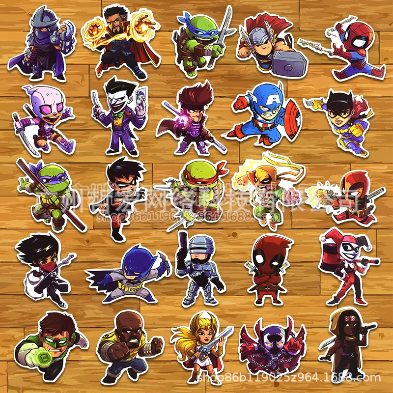 50 шт./упак. Прохладный Super Hero наклейки Marvel детская игрушка наклейка "Мстители" Бомба для катания на скейтборде Чемодан ноутбук Тетрадь автомобиля ТВ