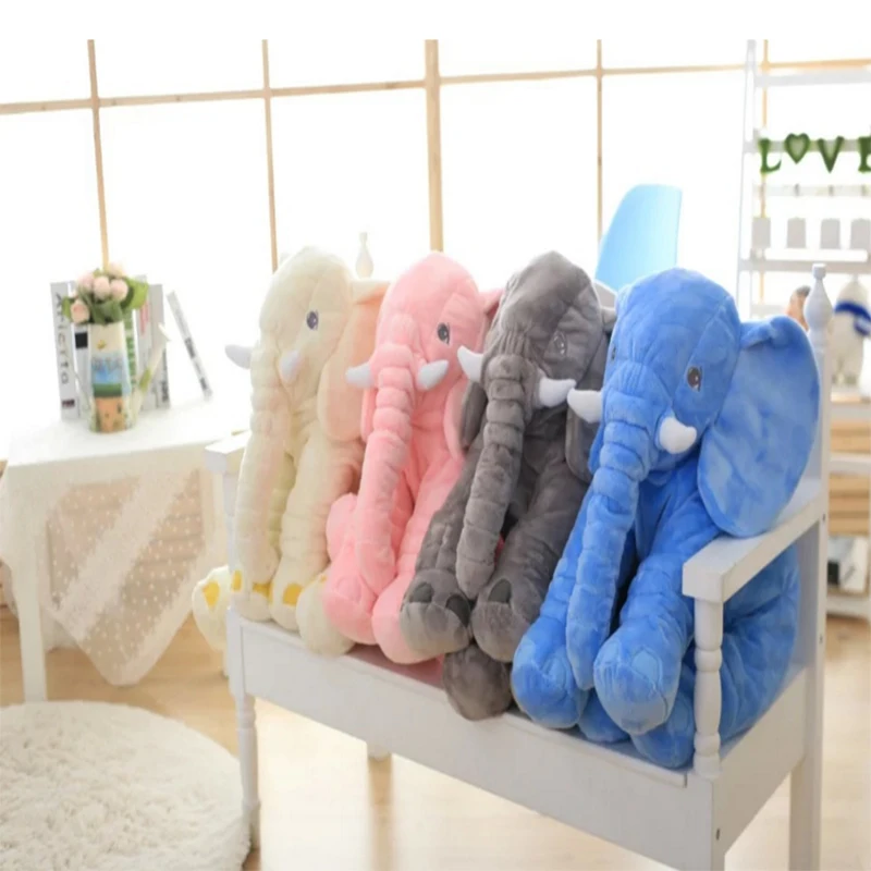 60cm Large Plush Elephant Toy Kids Sleeping Back Cushion stuffed Pillow Doll Baby Gift for A10855 | Дом и сад