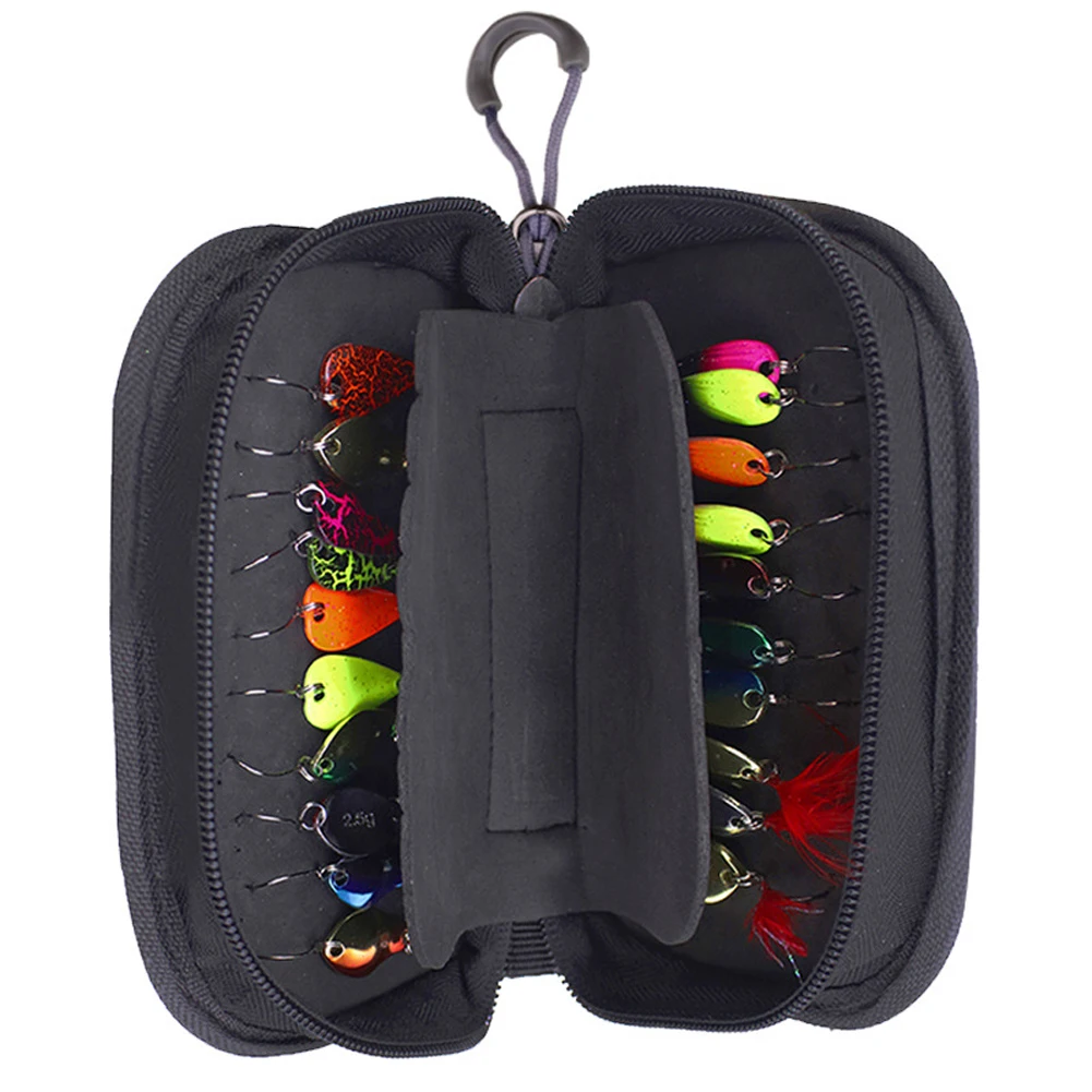 

20pcs Fishing Lures Set Hard Artificial Wobblers Metal Jig Spoon with Zipper Tackle Storage Bag Fishing Bait Fishing Accessories