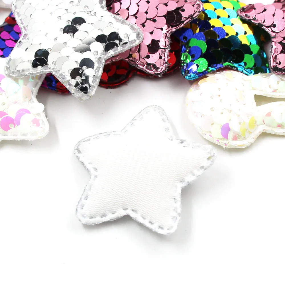 10 шт. цветные нашивки с блестками Звезда/кролик/рыбий хвост вышитый патч для