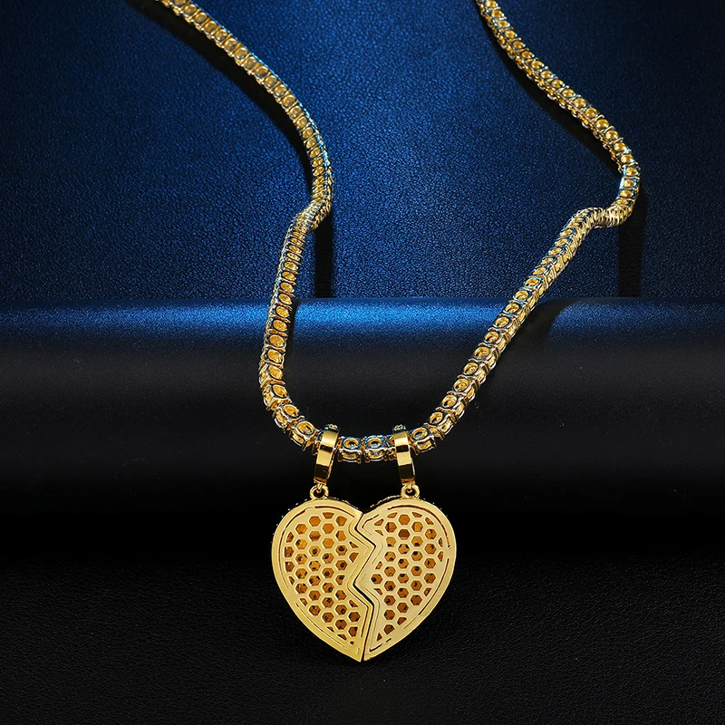 Ожерелье с подвеской D &amp Z для мужчин и женщин колье полым разбитым сердцем