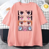 demon eyes anime print womens tshirts summer breathable top 2021 hip hop big size short sleeved vintage quality female t shirt