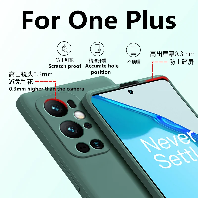 

Simple Shockproof Bumper Solid color Frosted Silicone Phone Case For One Plus 7T 8 Pro 8T 9 9 Pro Nord TPU protection Back Cover