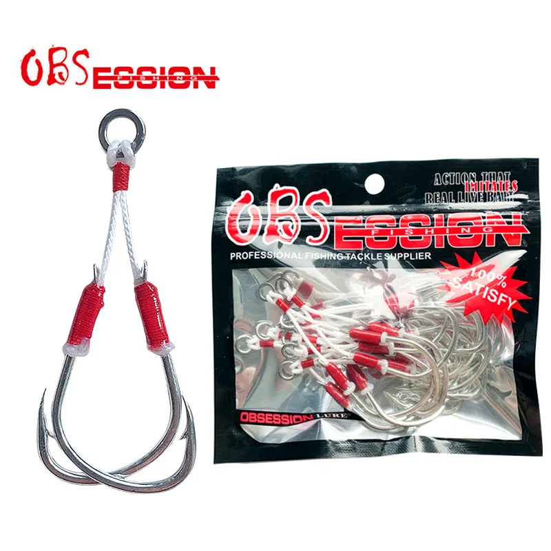 OBSESSION-anzuelo de púas de acero al carbono para pesca en el mar, cebo de Metal para Jigging