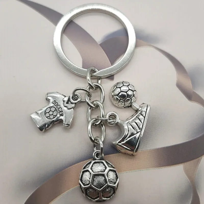 Модный металлический брелок для футбола мужской подарок футбольной обуви и