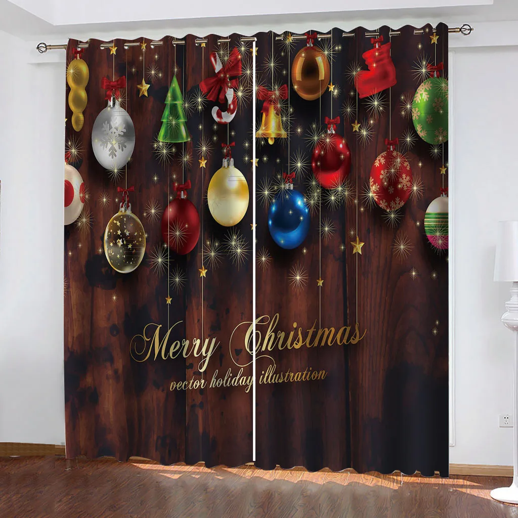 

Bedroom living room windproof thickening blackout fabric black blackout christmas curtains stereoscopic curtains