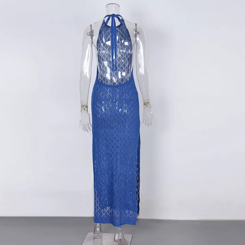 2021 вязанное крючком женское бикини накидка на шею топ пляжная одежда длинное