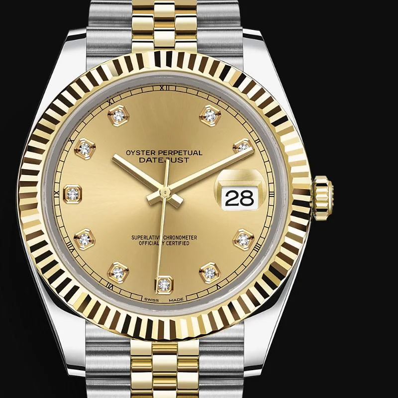

Luxury New Men's Automatic Mechanical Watch 126334 Datejust Stainless Steel Bracelet eta2813 1:1 Best Version Diamonds Dial