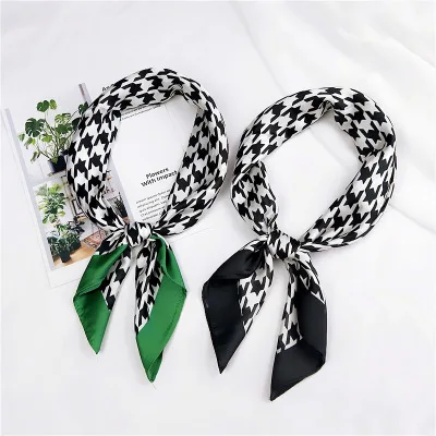 Маленький квадратный шарф из твида 70*70 см маленький шелковый женский