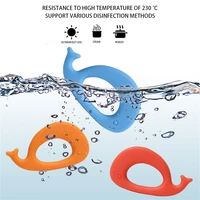 creative puzzle cartoon whale teether cute and fun silicone teether wear resistant durable safe and soft fashion trend mordedor