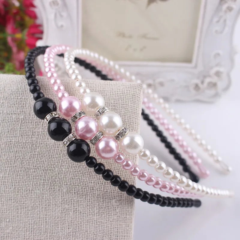 1 шт. детская модная повязка на голову с жемчужинами для девочек Корейская