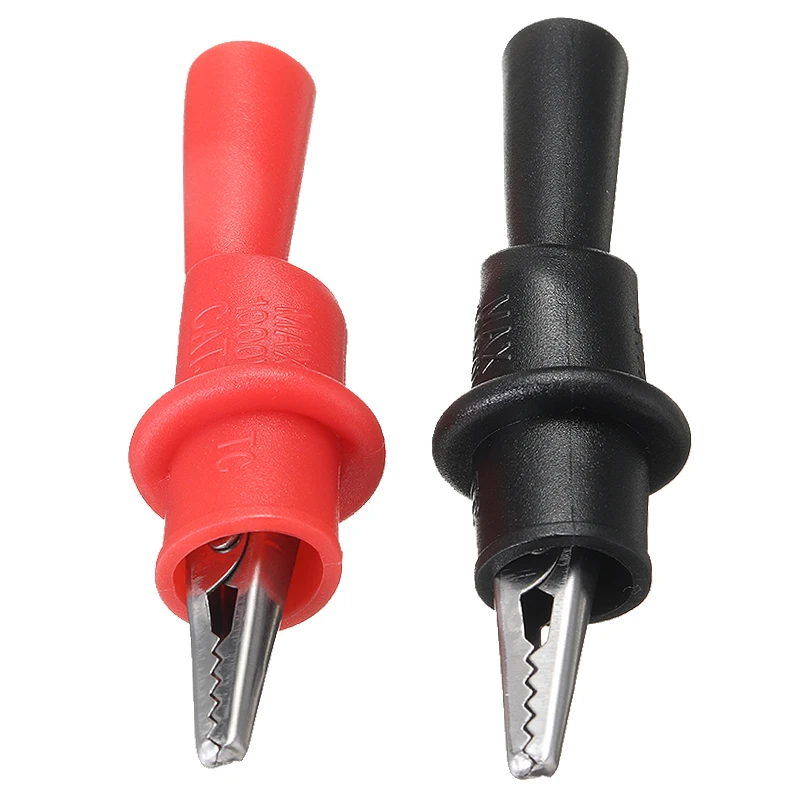 2 шт. изолированный тестовый счетчик 5 см Аллигатор зажим крокодил мультиметр