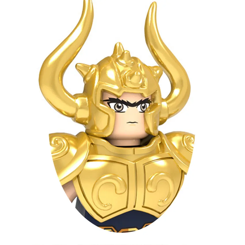 

The Lost Canvas series Building Blocks Figures Athena Gold Saints Seiya Shiryu Assembled Figures Christmas gifts toys of kids