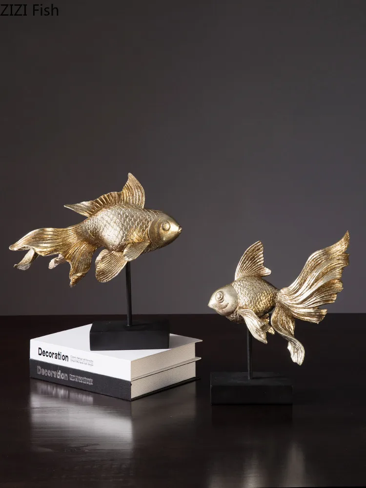 Креативные скандинавские золотые металлические рыбные промыслы декоративные