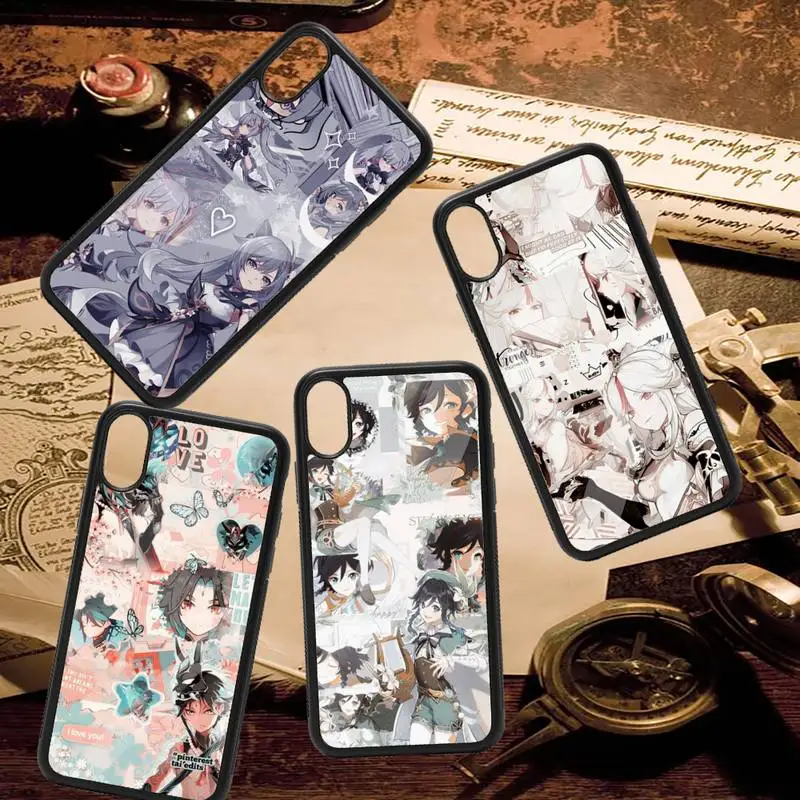 

Hot anime game genshin impact Phone Case PC for iPhone 11 12 pro XS MAX 8 7 6 6S Plus X 5S SE 2020 XR