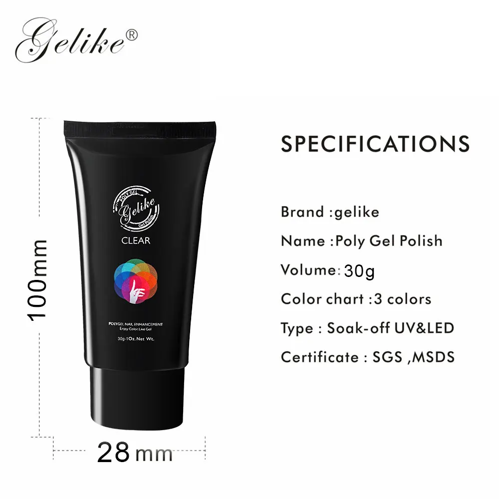 Полигелевое покрытие для наращивания ногтей простая в использовании стойкое