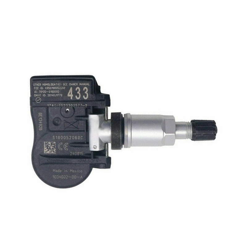 

1 Set of 4 TPMS 433Mhz Tire Pressure Sensors for Tesla Model S Model X Model 3 1034602-00-A 103460200A