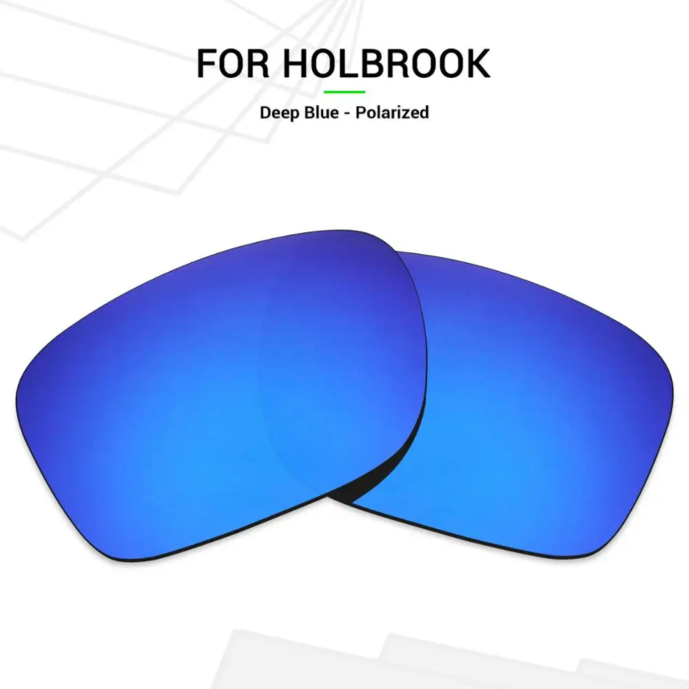 

SNARK Anti-Scratch POLARIZED Replacement Lenses for-Oakley Holbrook OO9102 Sunglasses Deep Blue
