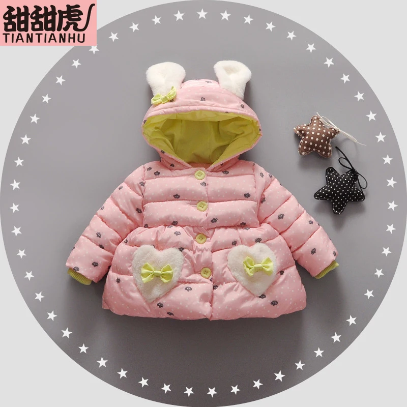 Зимнее пальто для маленьких девочек Верхняя одежда детей зимний комбинезон с