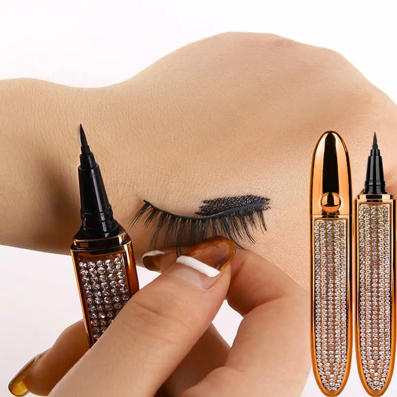 

Magic Self Adhesive Lashes Eyeliner Long Lasting No Glue Non Blooming Quick Drying Eyelashes Sticking Eye liner Pencil 6 color