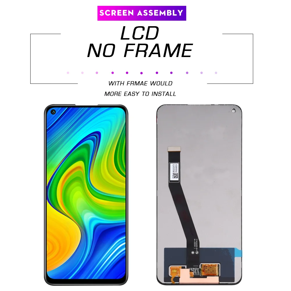 ЖК-дисплей с рамкой для Xiaomi Redmi Note 9 сменный сенсорный экран дигитайзером в сборе |