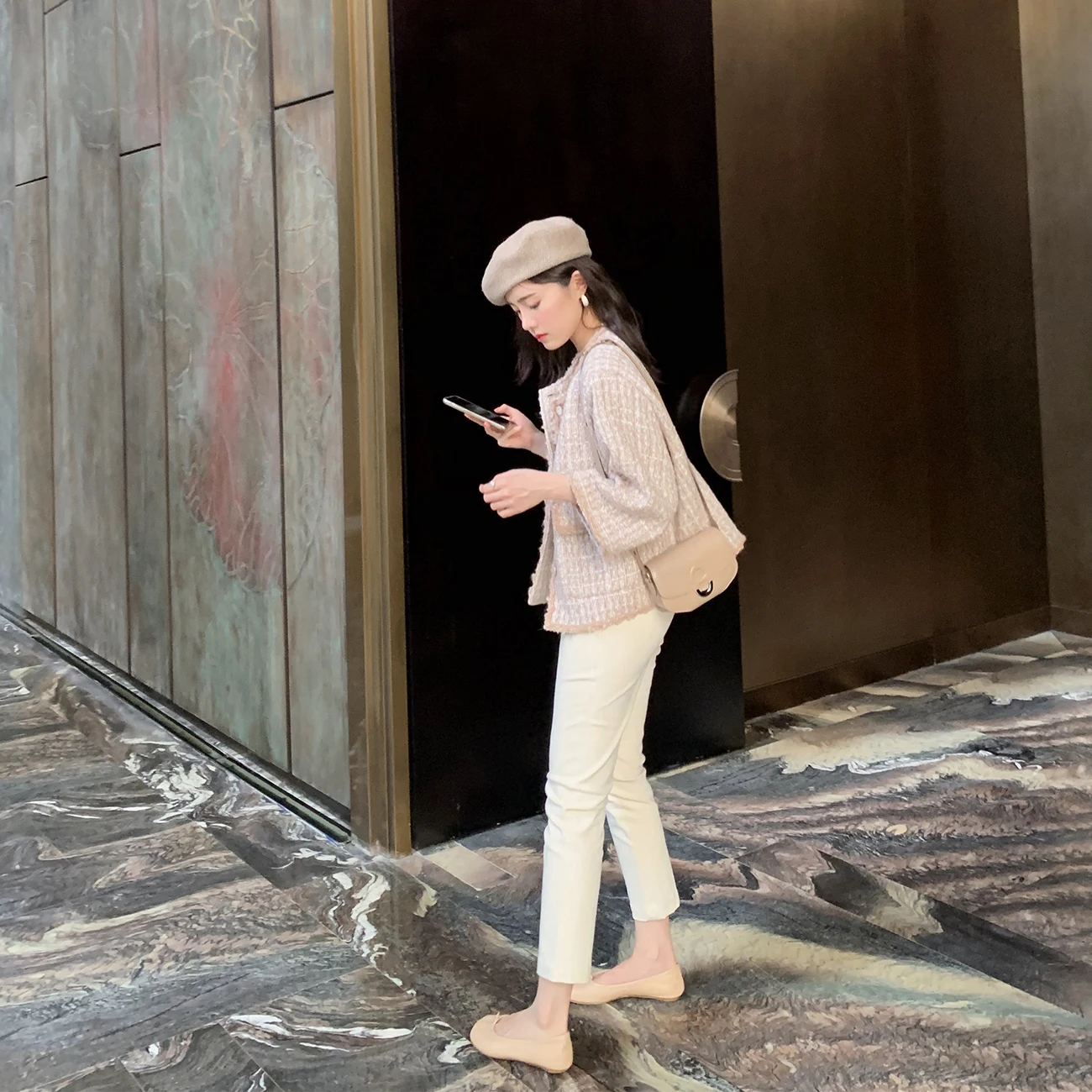 Повседневные Узкие хлопковые брюки с высокой талией для женщин 2019 однотонные