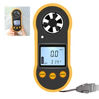 rz818 digital anemometer 0 30ms wind speed meter 10 45c temperature tester anemometro with lcd backlight display