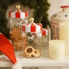 Стеклянный контейнер для хранения Хранение на кухне Рождественский подарок, Рождественское украшение, банка для хранения бутылок, креативная карусель для хранения еды, бисквитов, конфет