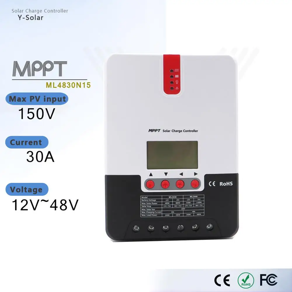 Y SOLAR MPPT 30A DC 12V/24V/36V/48V автоматическое определение защитных преобразователей для