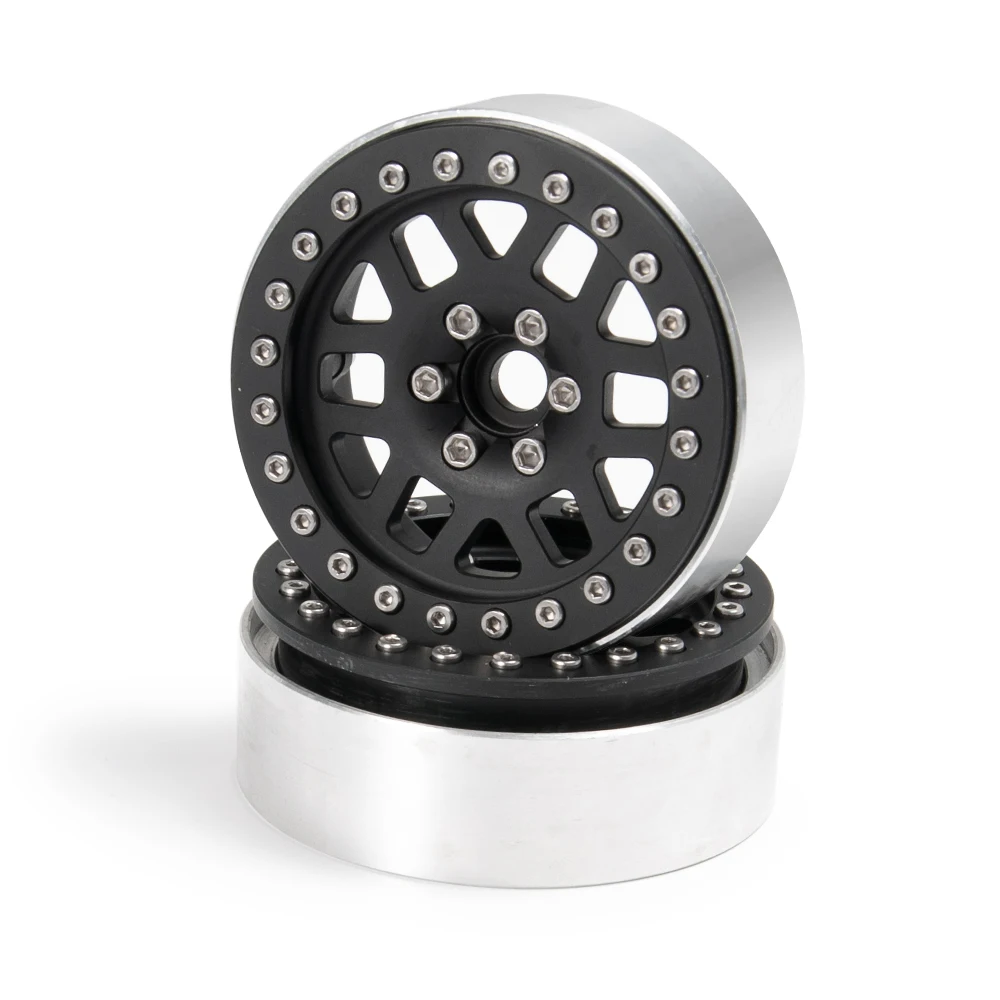 

YEAHRUN Metal Alloy 2.2inch Beadlock Wheel Hub Rims For 1/10 Axial Wraith 90048 RR10 RC Crawler Car Parts