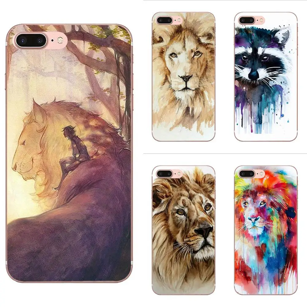 Акварель Лев Мягкий чехол для мобильного телефона Samsung Galaxy A10 A20 A20E A3 A40 A5 A50 A7 J1 J3 J4 J5
