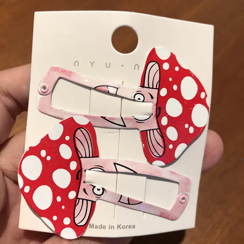 2 шт./компл. клубника заколки для волос Радуга Заколка фрукт животное рисунок