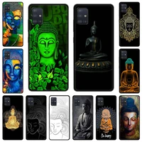 retro galactic gautama buddha budha phone case for samsung galaxy a51 a71 a21s a12 a11 a31 a52 a41 a32 5g a72 a01 silicone cover