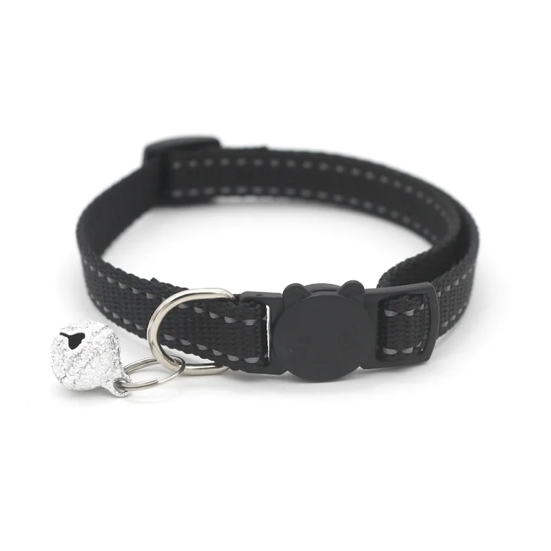 Светоотражающий ошейник для кошек безопасный с колокольчиком маленьких собак