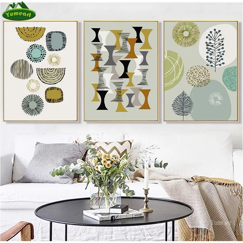 Абстрактные круги Кандинского плаката и печати холст живопись модные красочные