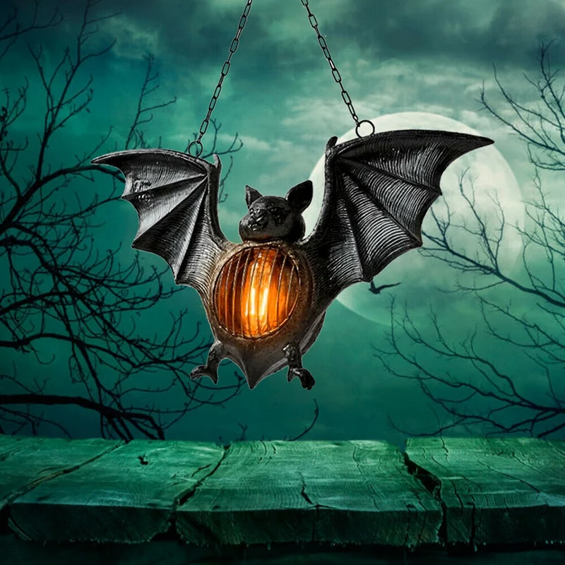 

Halloween LED Lantern Hanging Bat Flameless Lamp Outdoors Garden Tree Decoration Halloween Party Decorations