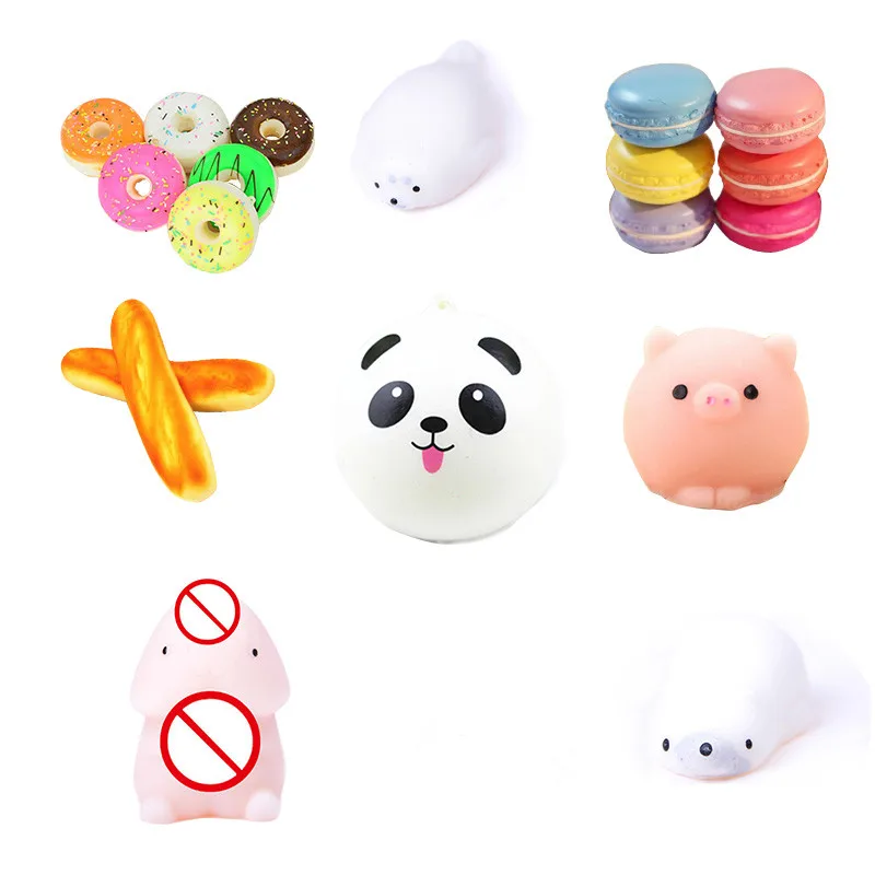 Милый пончик Панда Кролик поросенок французские Багеты печать Львы шоколадный