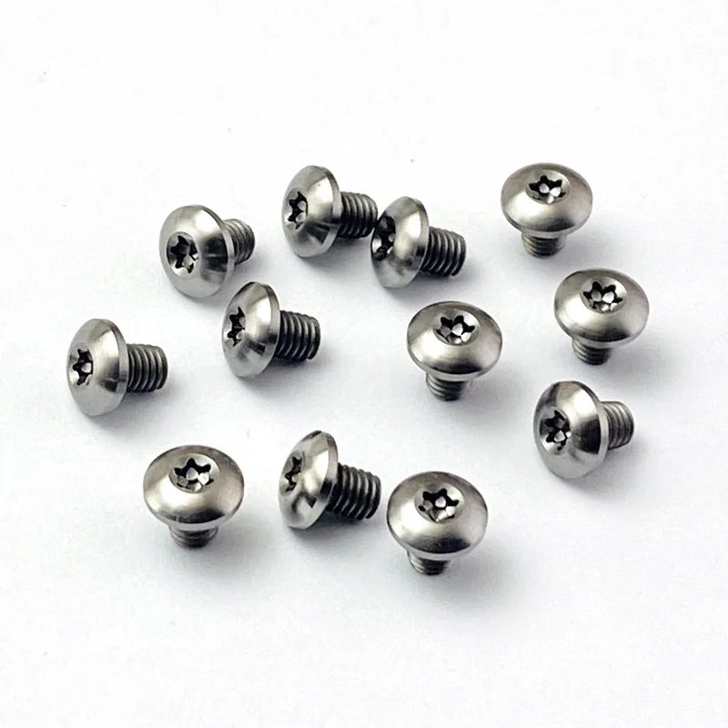 

10pcs/set Titanium Alloy M3 Thread T8 Torx Head Screws for Fold Knife Handle DIY Making Repair Accessories Flat Head Nail Rivets