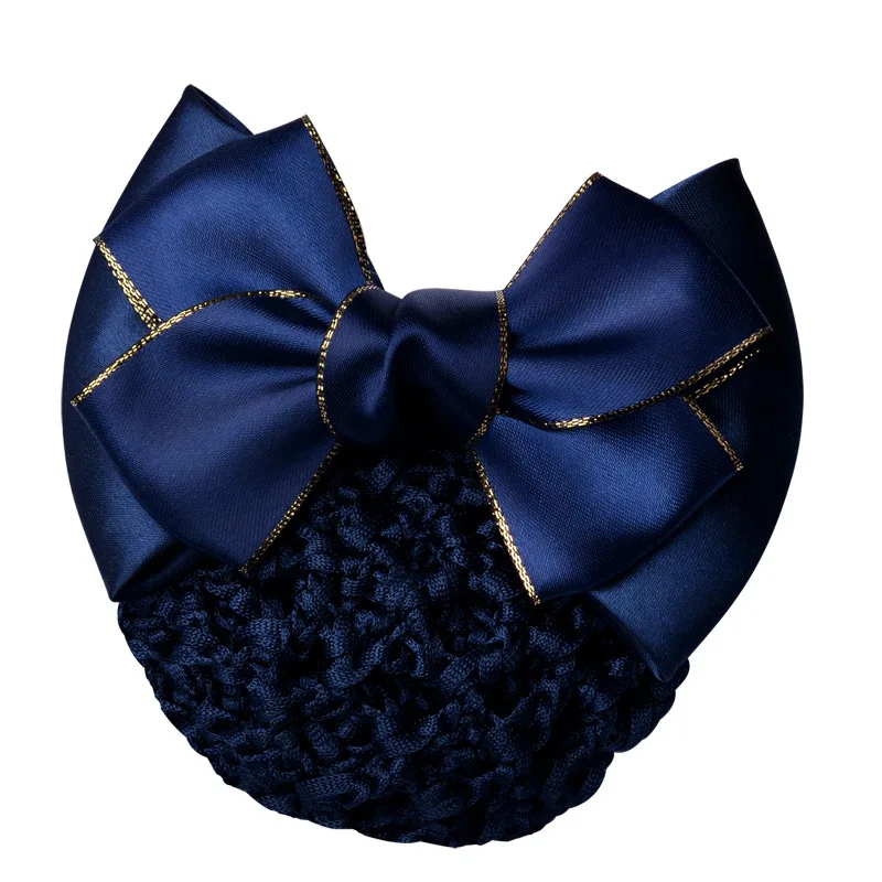Popular Bow Barrette Hair Clip Net Cover Bowknot Bun Snood Hairpin Hairgrips Ornaments Accessories For Woman Girl |