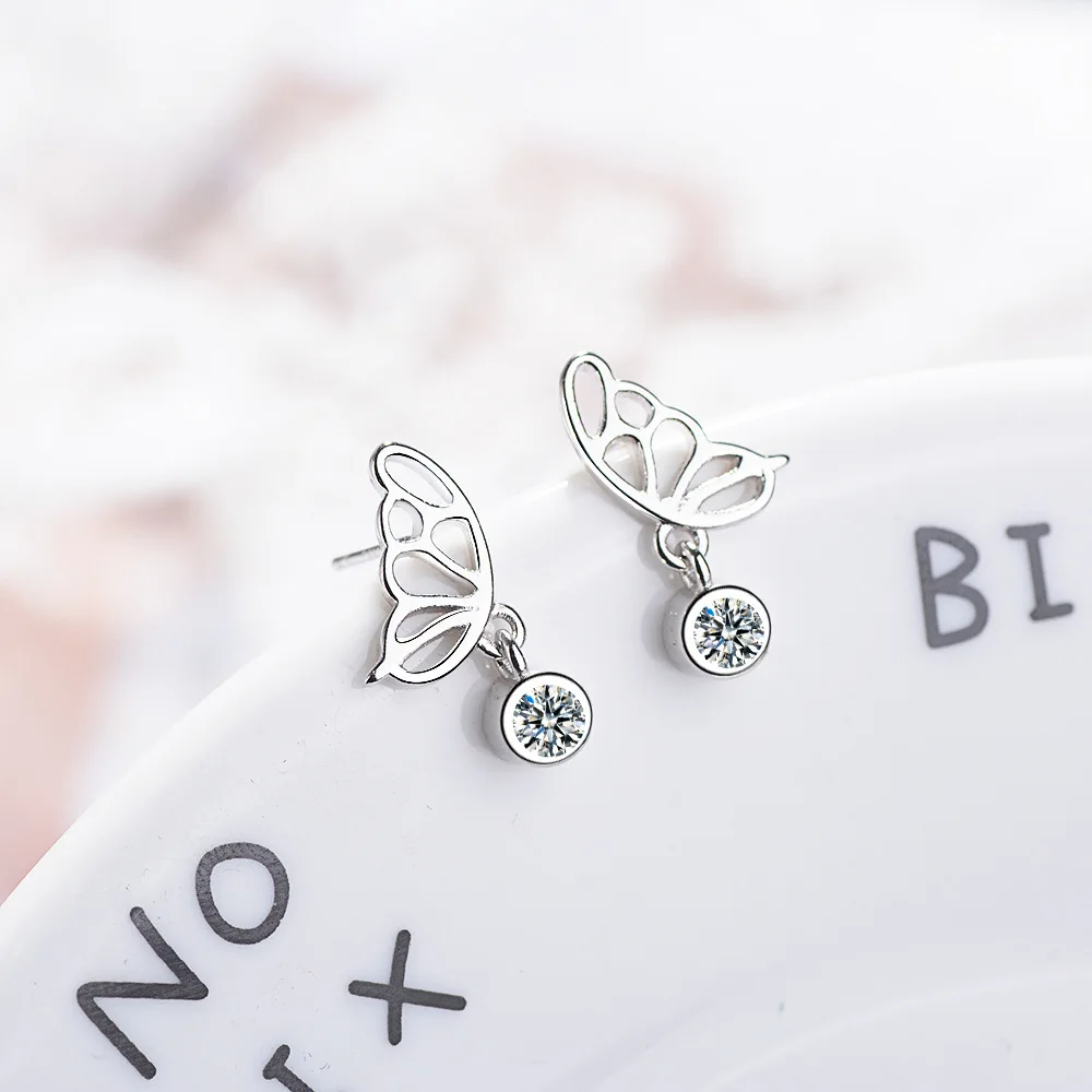 Женские серьги гвоздики LEKANI из подлинного стерлингового серебра 925 пробы с