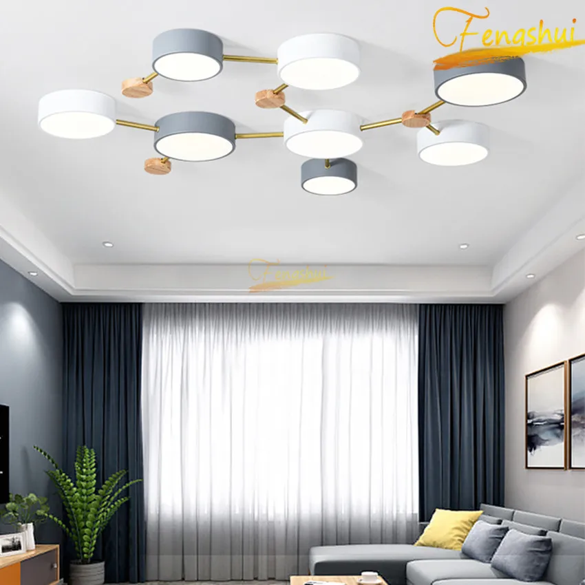 Lámpara de techo LED acrílica minimalista, iluminación de arte nórdico para decoración de restaurante, luces de techo para sala de estar y dormitorio