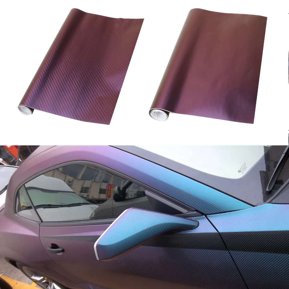 Автомобильная клейкая пленка LEEPEE виниловая 3d из углеродного волокна для