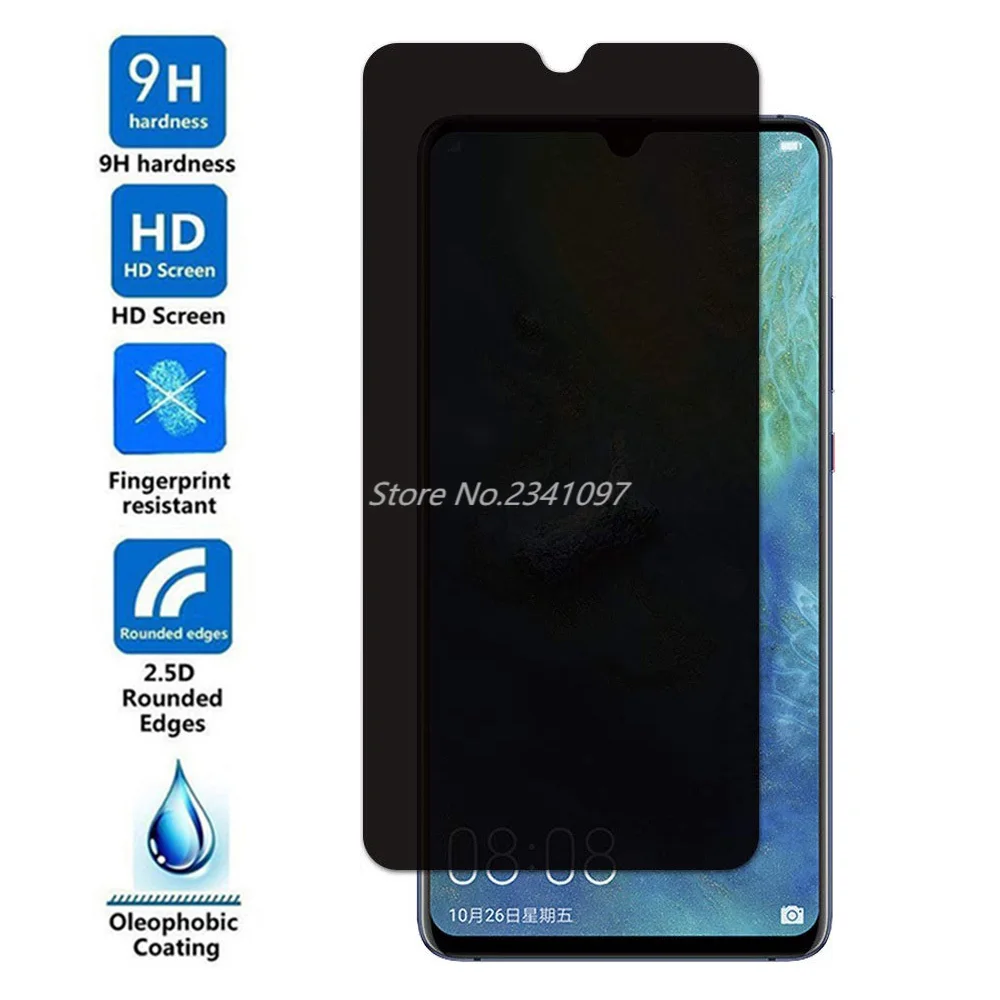 2.5D надежное закаленное стекло для huawei Коврики 20 X Анти Шпион Защитная пленка 20X
