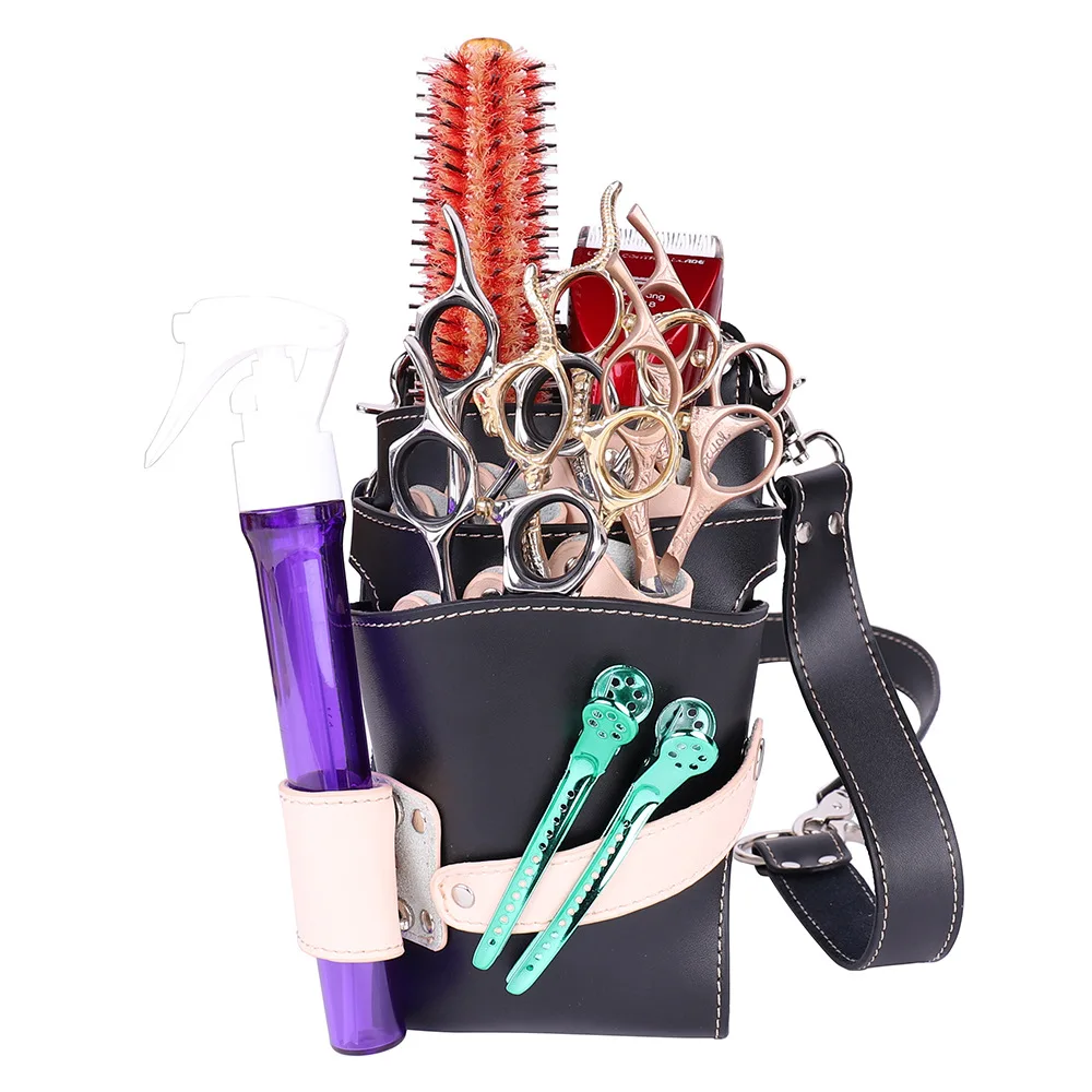 Кожаная сумка для парикмахерских ножниц домашних животных сбора инструментов 7