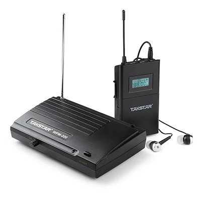 Transmitter Set Takstar WPM-200 UHF беспроводной монитор система приемник ЖК-дисплей 6 выбираемых каналов 50 м передача с внутриканальной гарнитурой - Цвет: Transmitter Set