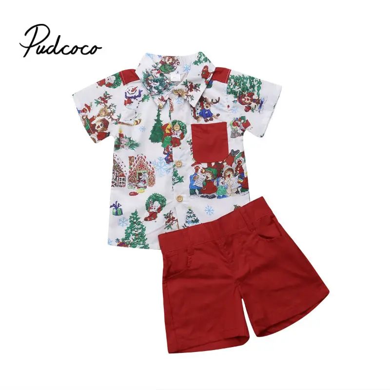 Рождественская одежда pudcoco детская штаны с принтом рождественской елки для