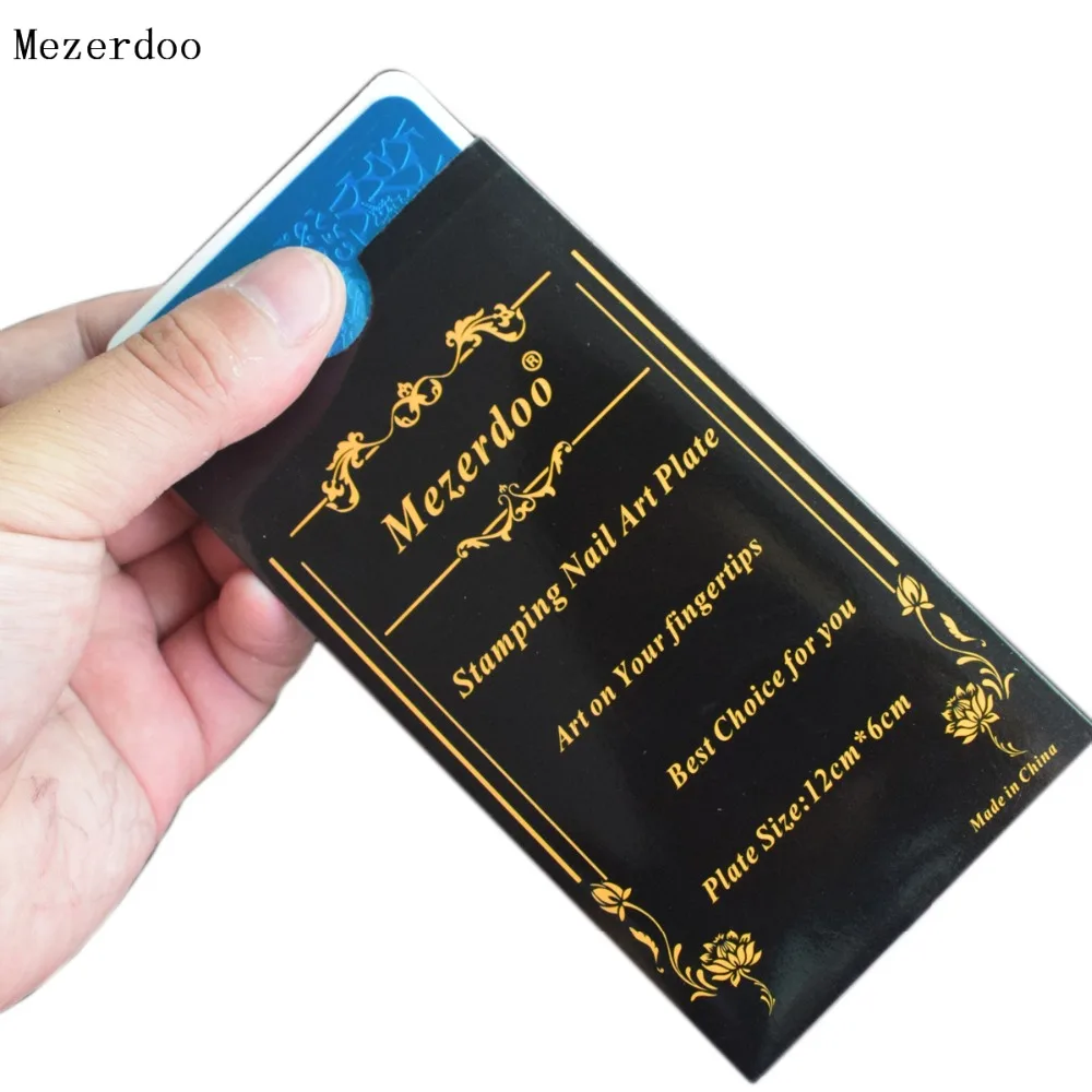 Шаблон для штамповки Mezerdoo с изображением фруктов и листьев прямоугольник