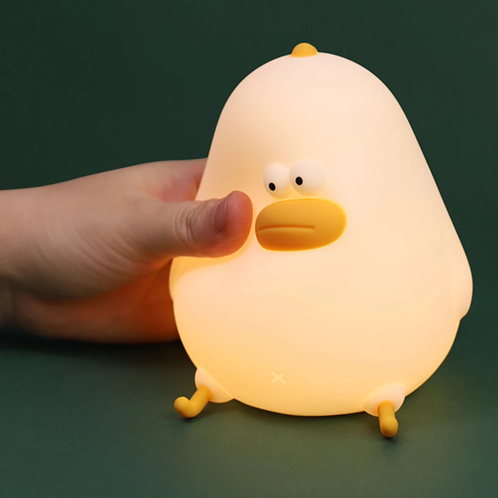 

Cute Animal Chicken LED Night Lamp Nordic Cute Lovely Cartoon Night Light Silicone Soft Touch Sensor Baby Kid Home Decor Fixture