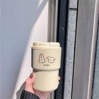 320ml korean version cartoon bottle simple design lovely hand painted illustration lovers coffee milk tea cup kawaii mug