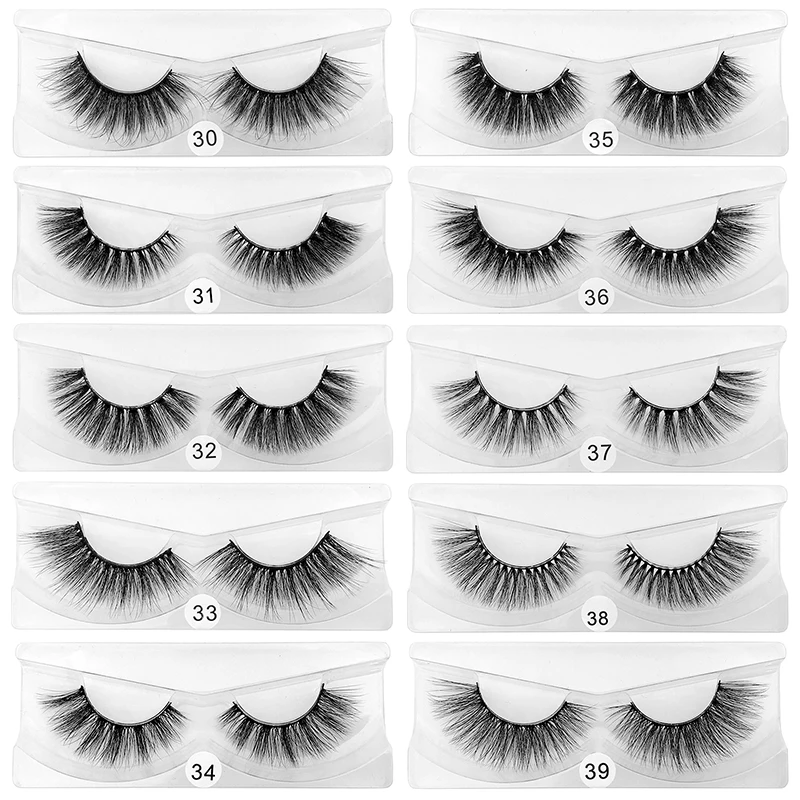 

Wholesale eyelashes/ 10/50/100 pieces of 3d mink natural mink eyelashes wholesale false eyelashes makeup thick false eyelashes